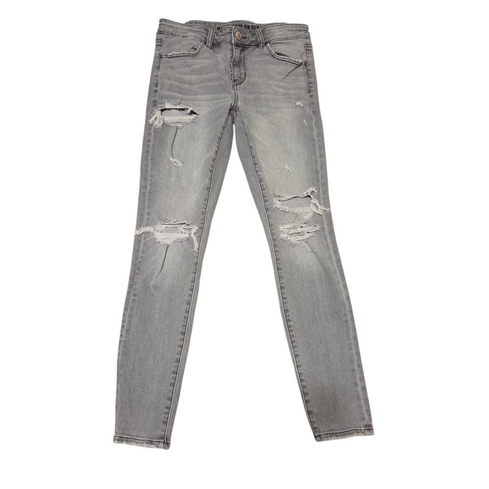 American Eagle Outfitters Gray Distressed Jeggings - Picture 2 of 3
